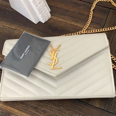 ysl clutch weiss bauchtasche|st laurent clutch bag.